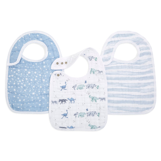 aden + anais rising star classic 3-pk snap bibs