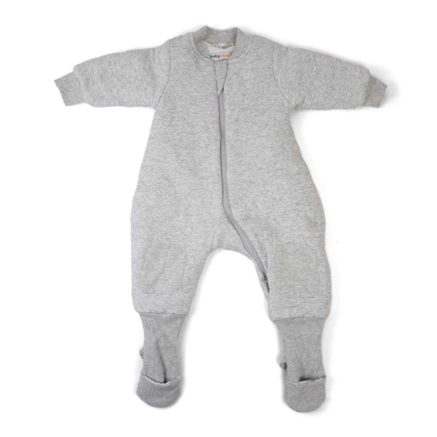 babystudio warmies cotton with arms and legs 3.0 TOG - Grey Marle/Grey Lines