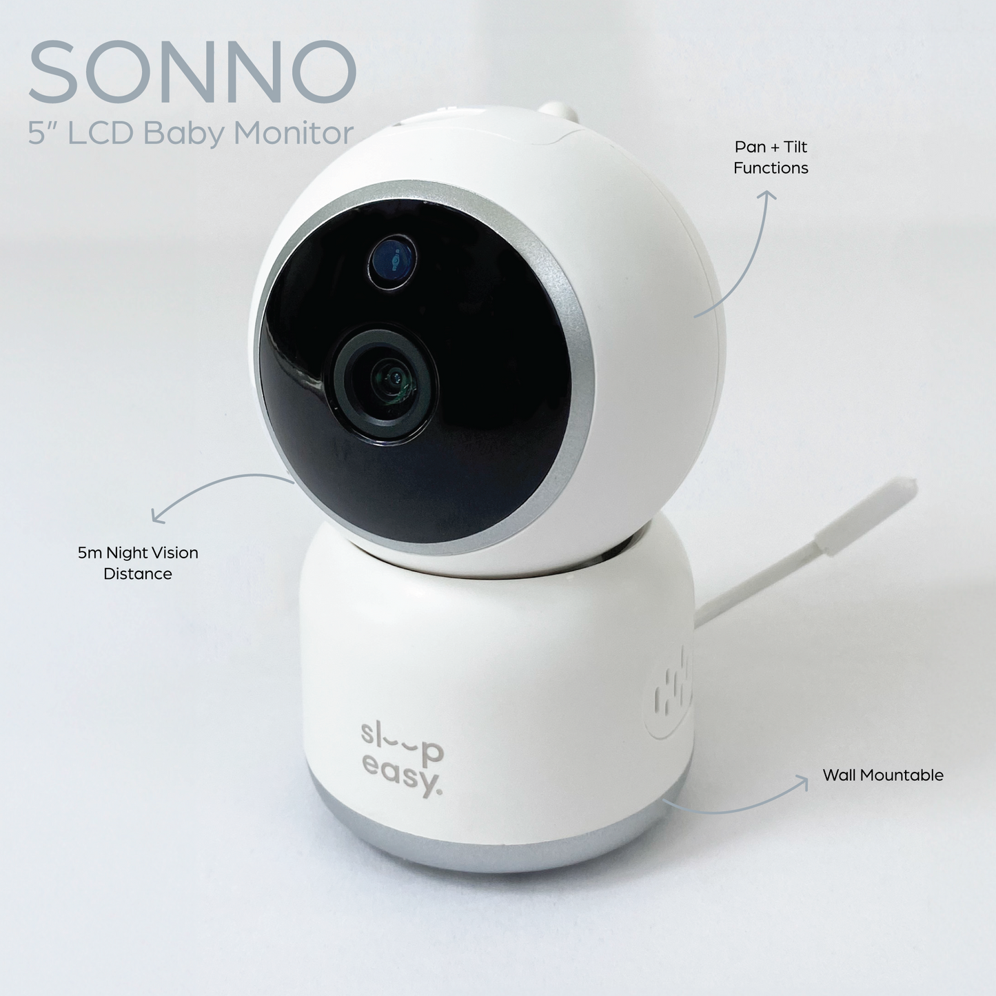 Sonno - 5"/12.7cm Crystal Clear Baby Monitor