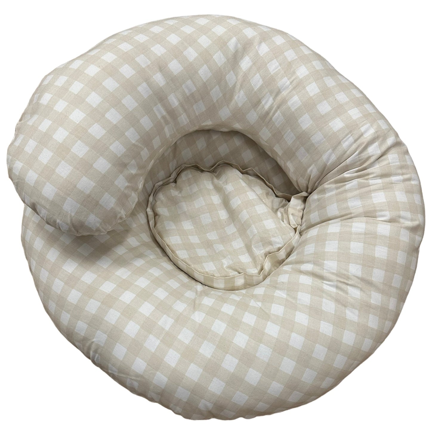 babystudio the ultimate body pillow - gingham beige