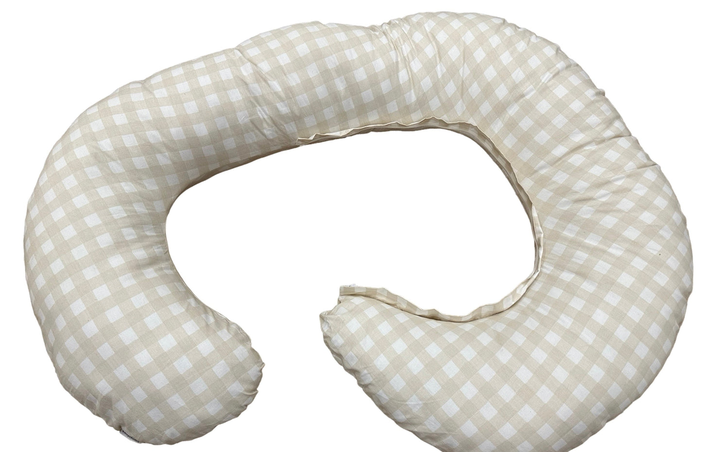 babystudio the ultimate body pillow - gingham beige