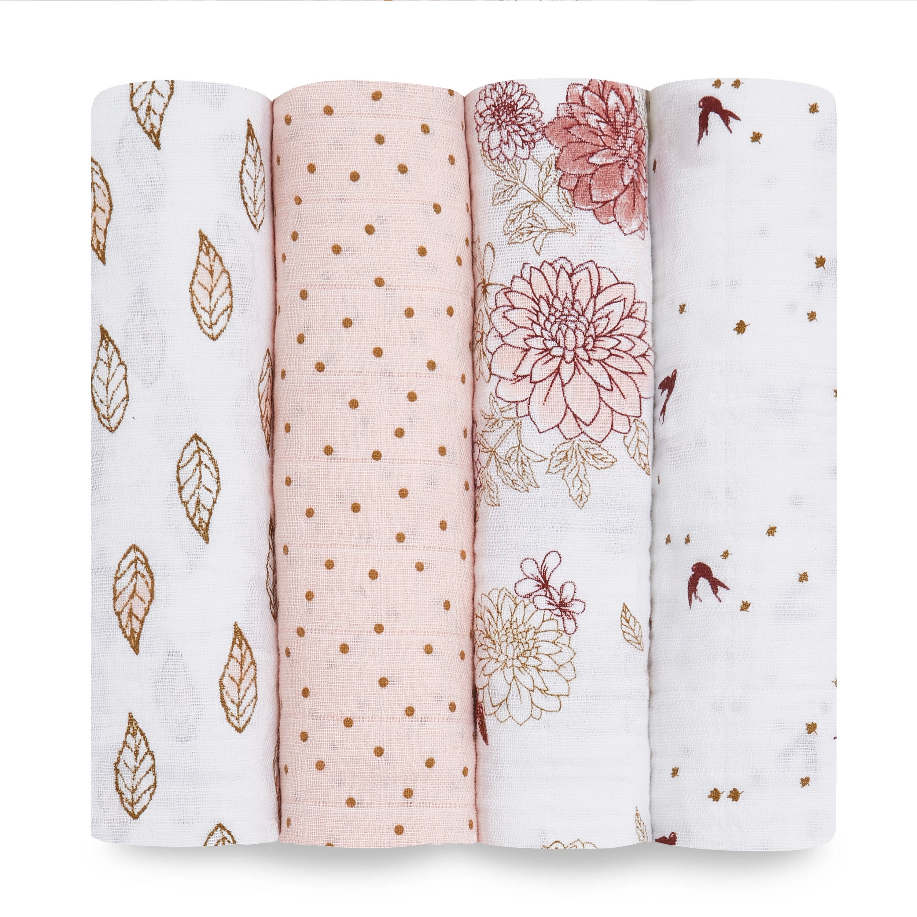 aden anais Dahlias 4 pack classic swaddles babystudio NZ