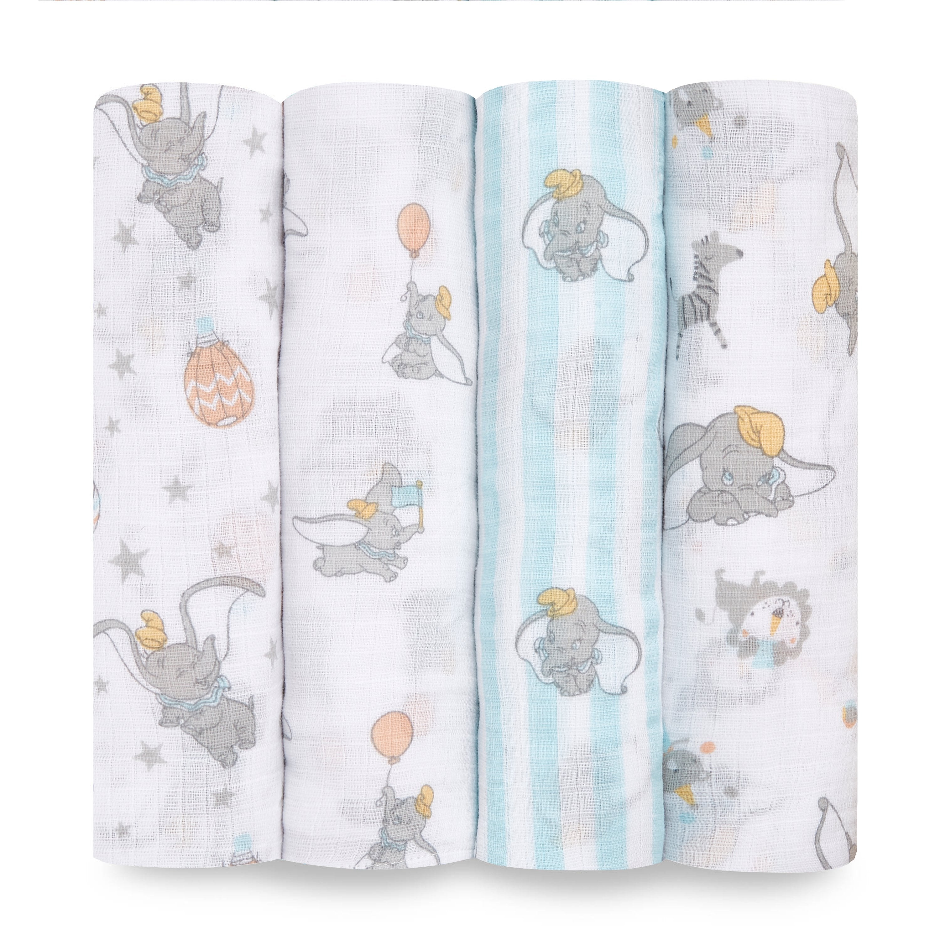 aden anais essentials DISNEY Dumbo 4 pack muslin swaddles babystudio NZ