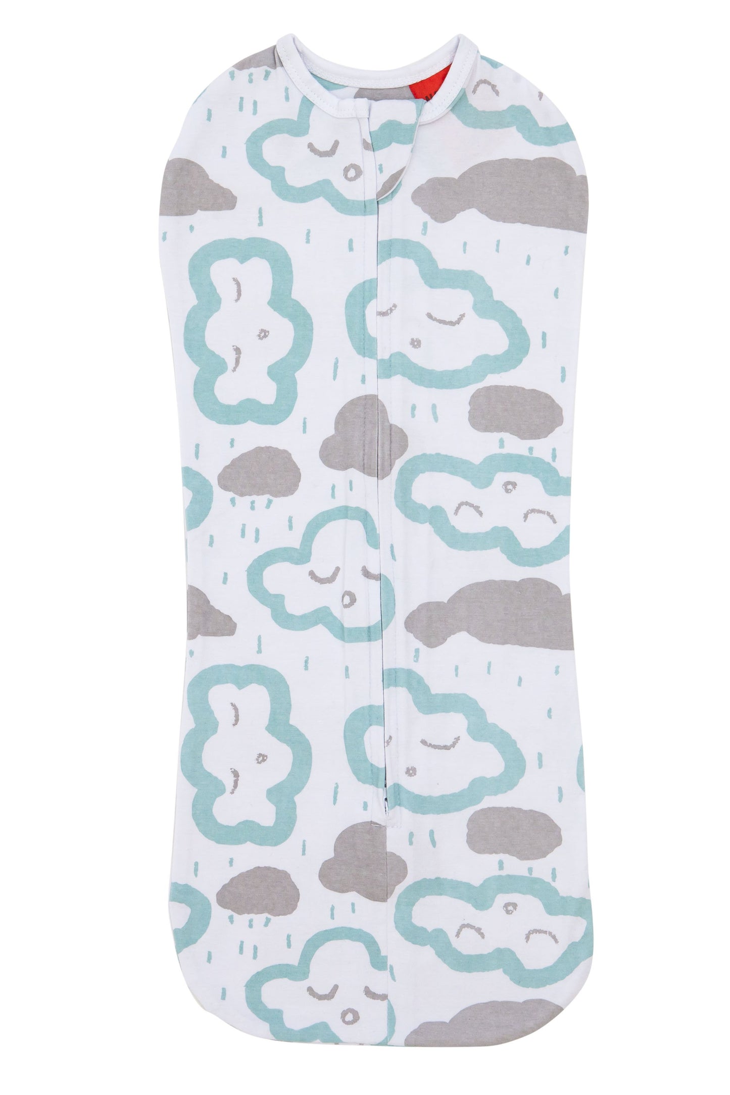 babystudio Swaddlepouch Small Clouds Peppermint